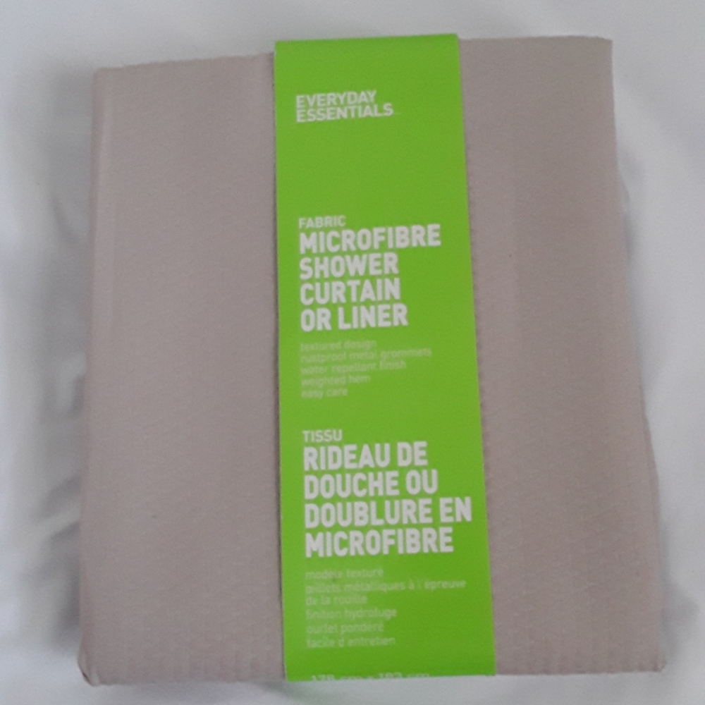 EVERYDAY ESSENTIALS MICROFIBRE SHOWER CURTAIN